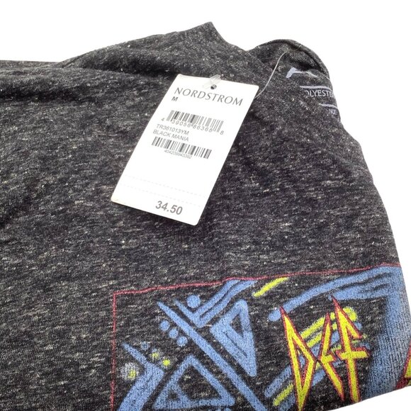 NWT THE RAIL Def Leppard Hysteria Pyromania Band Tee Tour Graphic T-Shirt Linen - Picture 3 of 3